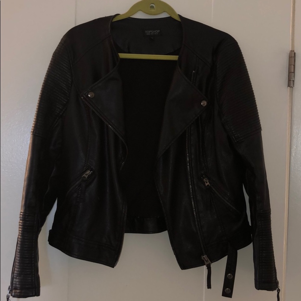 Women’s TopShop Faux Leather Jacket, size US 8